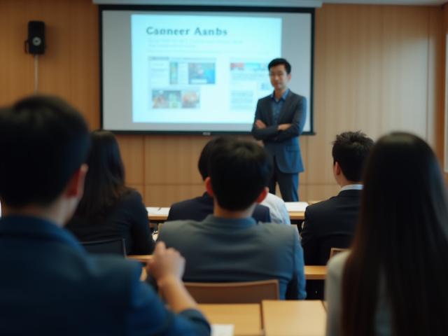 過去のセミナー：キャリア相談会で参加者が熱心に耳を傾ける