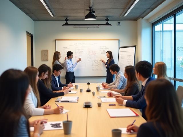 過去のセミナー：次世代リーダーシップ育成ワークショップにて参加者が活発に意見交換